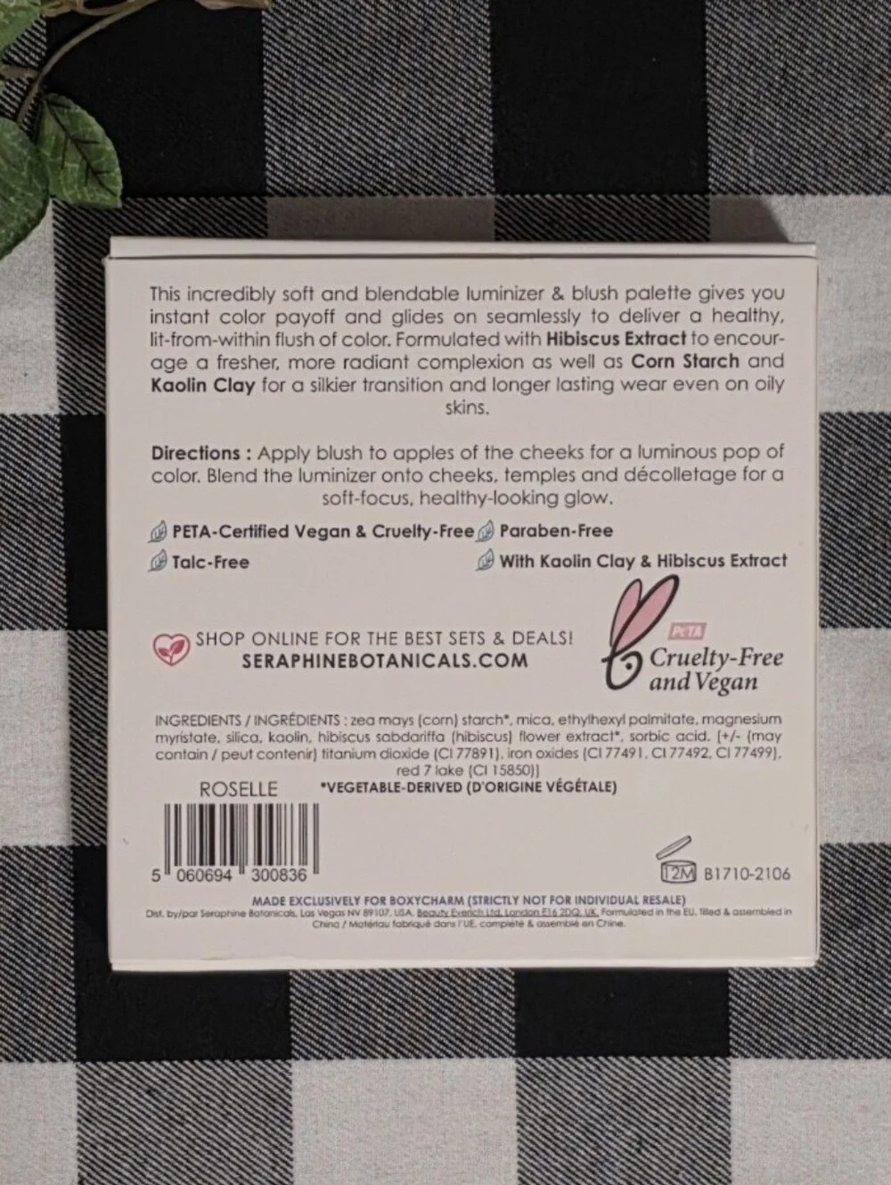 Seraphine Botanicals Happy Hibiscus Blush & Luminizer Palette — Peachy Pink